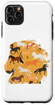 Coque pour iPhone 11 Pro Max Race de cheval jaune tête de cheval