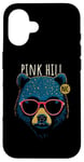 Coque pour iPhone 16 Pink Hill NC USA Cool Bear Lunettes de soleil