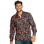 Boland 44532 - Chemise Flower Power Taille M Homme T-Shirt Tops Adulte Chemise à Fleurs Chemise hawaïenne Hippie des années 70 Fête à thème Carnaval Move de Bateau Déguisement Déguisement