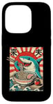 Coque pour iPhone 14 Pro Shark Ramen Anime japonais drôle graphique kawaii requin