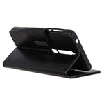 Mipcase Leather Phone Case Wallet Flip Fold Stand Cover Protective Phone Shell with Card Holder for Nokia 6 2018 (Black)