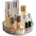 Organisateur Maquillage Rotatif, Rangement Maquillage Rotatif 360°, Organisateur de Cosmétiques, Présentoir Cosmétique, Organisateur de Parfum pour Commode de Salle de Bain (1 Couche, Gris)