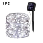 (22m200leds1kpl valkoinen)7m Solar Led Lights Outdoor Festoon Led Lamppu Solar Garden Outdoor Keiju String Garland Joulukoristeet 54321pakkaus