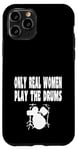 Coque pour iPhone 11 Pro Only Real Women Play Drums – Groupe de batterie amusant Rock Jazz