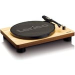 Platine vinyle LENCO LS-50WD avec enceintes intégrées et fonction de numérisation USB - Bois