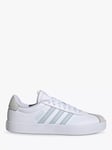 adidas VL Court 3.0 Lace Up Trainers, White/Halo Blue