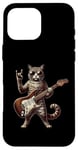 Coque pour iPhone 16 Pro Max Retro Cat Rock Music Men Kids Women Funny Kitten Cat Rock