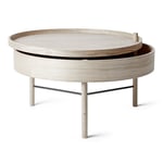 Audo Copenhagen - Turning Table White Oak/Black Chrome - Sidebord - Theresa Rand - Hvit - Metall/Tre