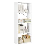 WOLTU Bibliothèque, Étagère Rangement, Meuble de Rangement, Bibliothèque à 4 Niveaux, pour Salon, Chambre à Coucher, Bureau,en Bois d’Ingénierie, Blanc, 60x30x149cm