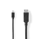 Mini Displayport-kabel | DisplayPort 1.4 | Mini DisplayPort Hane | DisplayPort Hane | 48 Gbps | Nickelplaterad | 2.00 m | Rund |