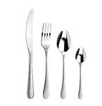 Arthur Price ZAVA1601 Avalon 16 Piece 4 Person Cutlery Set, Stainless Steel