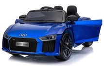 Sähköinen urheiluauto lapsille Audi R8 Spyder, sininen.