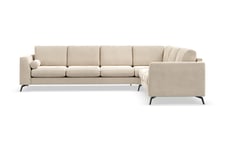 Scandinavian Choice NASHVILLE LYX Hörnsoffa Vändbar Sammet Beige - Hörnsoffor