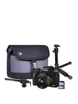 Canon Eos M50 Mkii Vlogger Kit Inc 15-45Mm Lens, On-Camera Shotgun Microphone, Tripod, 32Gb Sd Card &Amp; Case - Black