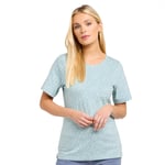 Peter Storm WoMens Short Sleeved Ditsy T-Shirt with Sleeves, Casual Tee - Green Cotton - Size 18 UK