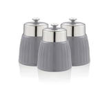 🎁 Swan Retro Canisters Set Tea Coffee Sugar SWKA1024GRN (Grey)