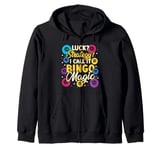 Bingo | Game Night | Luck Strategy I Call It Bingo Magic Zip Hoodie