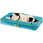 Ferplast Panier Chien Chat - Coussin Orthopédique Chien - Lavable en Machine - Tapis Chien - Lit Chat Chien - Imperméable & Anti-Rayures - Rembourrage Amovible - Polo, 95 x 60 xh 8 CM, Bleu