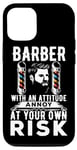 Coque pour iPhone 15 Tondeuse à cheveux amusante pour barbier