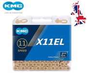 Genuine KMC X11EL Gold Bike Chain 118 Link Boxed