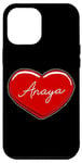 Coque pour iPhone 12 Pro Max Anaya Cœur dessiné à la main avec inscription « I Love Anaya »