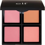 e.l.f. Powder Blush Palette, Customizable Colours, Long Lasting Formula, 4 Pan 