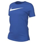 Nike W NK DF Park20 SS Tee Hbr T-Shirt, Bleu Roi/Blanc, XL Femme