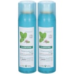 KLORANE Shampoing sec à la Menthe aquatique BIO Shampooing 2x150 ml