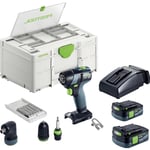 Festool TXS 12 12V Brushless Drill, 2x 2.5Ah Batteries, Charger, Accessories  Ca