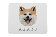 Akita, Akita Inu - en geometrisk dyna med ett foto och en inskription för Art-Dog-musen