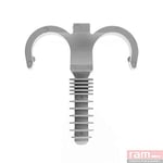 Ram – Double Ramclip, 16 mm, Grey, Bucket of 100