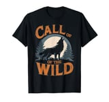 Call of the Wild Howling Wolf Under Full Moon T-Shirt