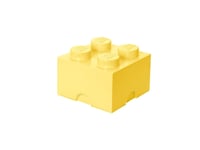 Lego Oppbevaringskloss 4 Pastellgul, Oppbevaringsboks