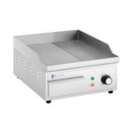 Royal Catering Stegeplade - 360 x 380 mm glat og rillet 2.000 W