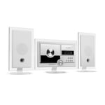 Bluetooth Radio CD Player USB FM DAB+ radio Home LED 20 W RMS remote - White