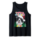 Merry Xmas Border Collie Pjs Mum and Dad Christmas Card Tee Tank Top