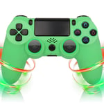 QLOVE Wireless Controller for PS4 Controllers, Controller Double Vibration Game With High-Precison Joystick Bluetooth Gaming Controller for Playstation 4/Pro/Slim,green