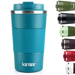 KETIEE Travel Mugs, 510ml Insulated Coffee Cup with Leakproof Lid,Reusable Coffee Cups Travel Cup,Coffee Travel Mug,Double Walled Coffee Mug,Stainless Steel thermaol Mug for Hot Cold Drinks,Blue