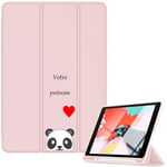 Housse Ipad Mini 6 Rose Avec Motif Panda Emoji Personnalisee