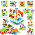 Mosaique Enfant Puzzle 3D Construction Enfant 238 Pcs Jeux de société Educatif pour Bricolage Jouet Enfant 3 Ans