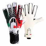 HO Soccer Pro Evolution Squadra Negative Italy Gants de Gardien de But Unisexe pour Enfant Vert/Blanc/Rouge Taille 6