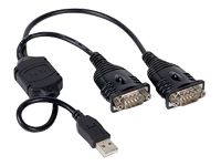 Manhattan Dual Serial To USB Converter - Adaptateur série - USB - RS-232 x 2