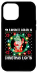 Coque pour iPhone 13 Pro Max My Favorite Color Is Christmas Lights Fun Christmas Sweaters Moches