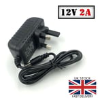 Power Supply UK Plug 12V 2A AC/DC For CCTV DVR Camera Kits