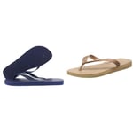 Havaianas Unisex Top Flip Flops, Navy Blue, 6/7 UK, Women's, Top Tiras, Flip Flop, Rose Gold, 6/7 UK