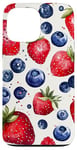 Coque pour iPhone 13 Pro Max Coque Téléphone Motif Fruits – Fraises & Myrtilles