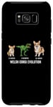 Coque pour Galaxy S8+ Pembroke Welsh Corgi Evolution avec chiot et T-rex drôle