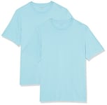 Amazon Essentials Men's T-Shirt Regular-Fit Short-Sleeve Crewneck, Pack of 2, Light Blue, 3XL Plus Tall