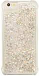 Trolsk Liquid Glitter Case - Hearts (iPhone SE3 /SE2/8/7/6) - pehmeä - Hopea