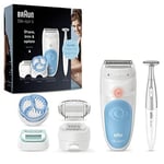 Braun Silk-épil 5, Epilator for Gentle Hair Removal, with 5 Extras, Pouch, Biki